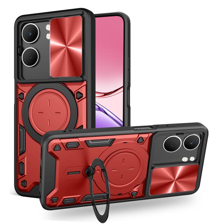 CD Texture Sliding Camshield Magnetic Holder Phone Case, For OPPO Find X9, For OPPO Find X9 Pro, For OPPO Reno14 F 5G Global, For OPPO A5 5G Global / A5x 5G