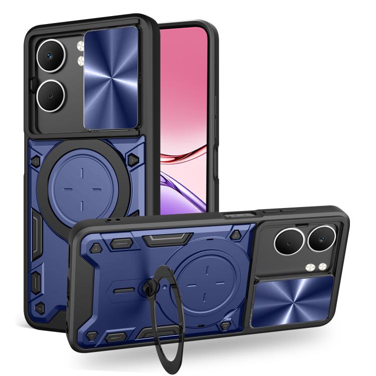 CD Texture Sliding Camshield Magnetic Holder Phone Case, For OPPO Find X9, For OPPO Find X9 Pro, For OPPO Reno14 F 5G Global, For OPPO A5 5G Global / A5x 5G