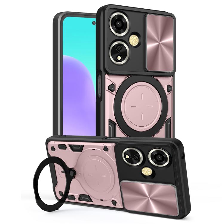 CD Texture Sliding Camshield Magnetic Holder Phone Case, For OPPO Reno14 5G Global, For OPPO A59 5G Global, For OPPO F29 Pro 5G Global, For OPPO F29 5G Global