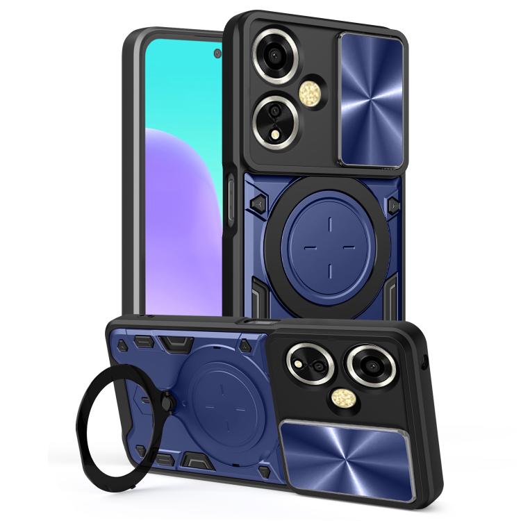 CD Texture Sliding Camshield Magnetic Holder Phone Case, For OPPO Reno14 5G Global, For OPPO A59 5G Global, For OPPO F29 Pro 5G Global, For OPPO F29 5G Global