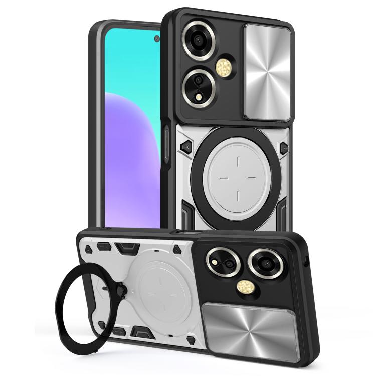 CD Texture Sliding Camshield Magnetic Holder Phone Case, For OPPO Reno14 5G Global, For OPPO A59 5G Global, For OPPO F29 Pro 5G Global, For OPPO F29 5G Global