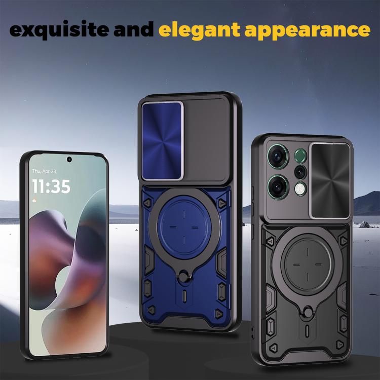 CD Texture Sliding Camshield Magnetic Holder Phone Case, For OPPO Reno14 5G Global, For OPPO A59 5G Global, For OPPO F29 Pro 5G Global, For OPPO F29 5G Global