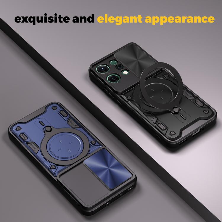 CD Texture Sliding Camshield Magnetic Holder Phone Case, For OPPO Reno14 5G Global, For OPPO A59 5G Global, For OPPO F29 Pro 5G Global, For OPPO F29 5G Global