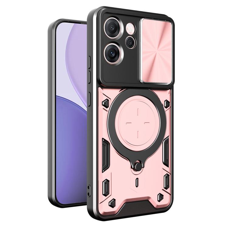 CD Texture Sliding Camshield Magnetic Holder Phone Case, For OPPO Find X9, For OPPO Find X9 Pro, For OPPO Reno14 F 5G Global, For OPPO A5 5G Global / A5x 5G