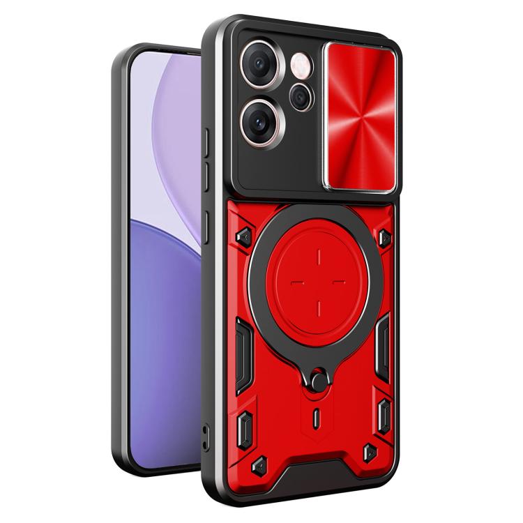 CD Texture Sliding Camshield Magnetic Holder Phone Case, For OPPO Find X9, For OPPO Find X9 Pro, For OPPO Reno14 F 5G Global, For OPPO A5 5G Global / A5x 5G