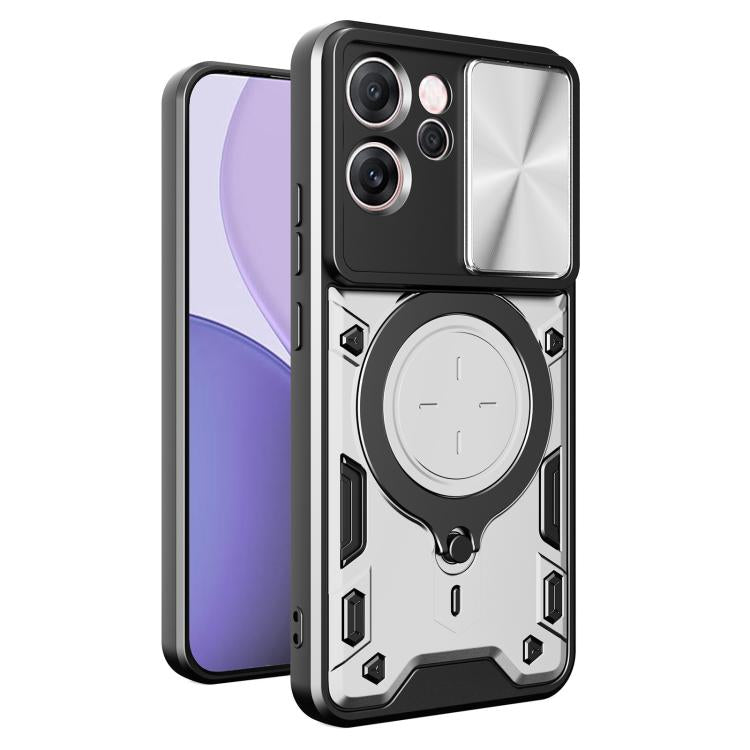 CD Texture Sliding Camshield Magnetic Holder Phone Case, For OPPO Find X9, For OPPO Find X9 Pro, For OPPO Reno14 F 5G Global, For OPPO A5 5G Global / A5x 5G