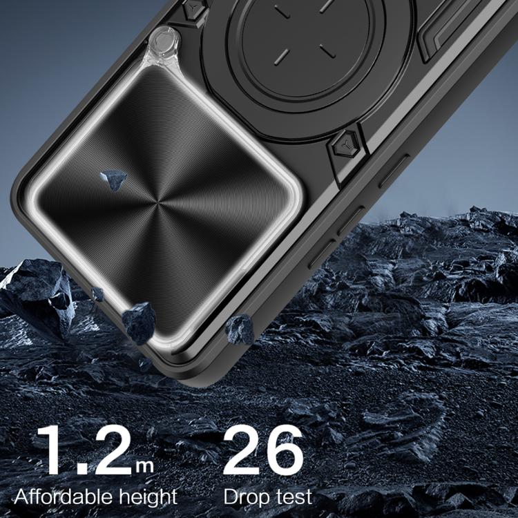 CD Texture Sliding Camshield Magnetic Holder Phone Case, For OPPO Find X9, For OPPO Find X9 Pro, For OPPO Reno14 F 5G Global, For OPPO A5 5G Global / A5x 5G