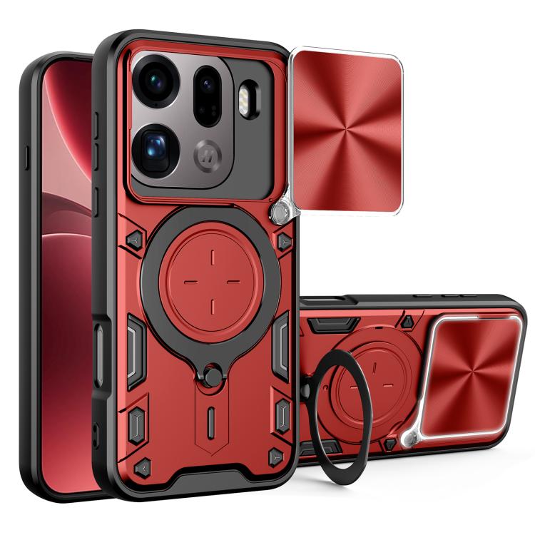 CD Texture Sliding Camshield Magnetic Holder Phone Case, For OPPO Find X9, For OPPO Find X9 Pro, For OPPO Reno14 F 5G Global, For OPPO A5 5G Global / A5x 5G