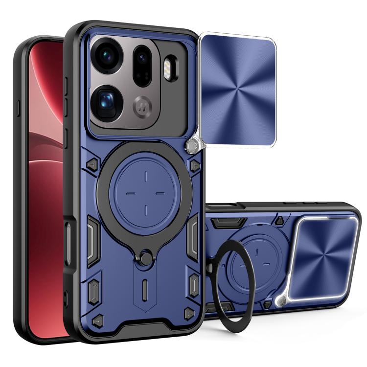 CD Texture Sliding Camshield Magnetic Holder Phone Case, For OPPO Find X9, For OPPO Find X9 Pro, For OPPO Reno14 F 5G Global, For OPPO A5 5G Global / A5x 5G