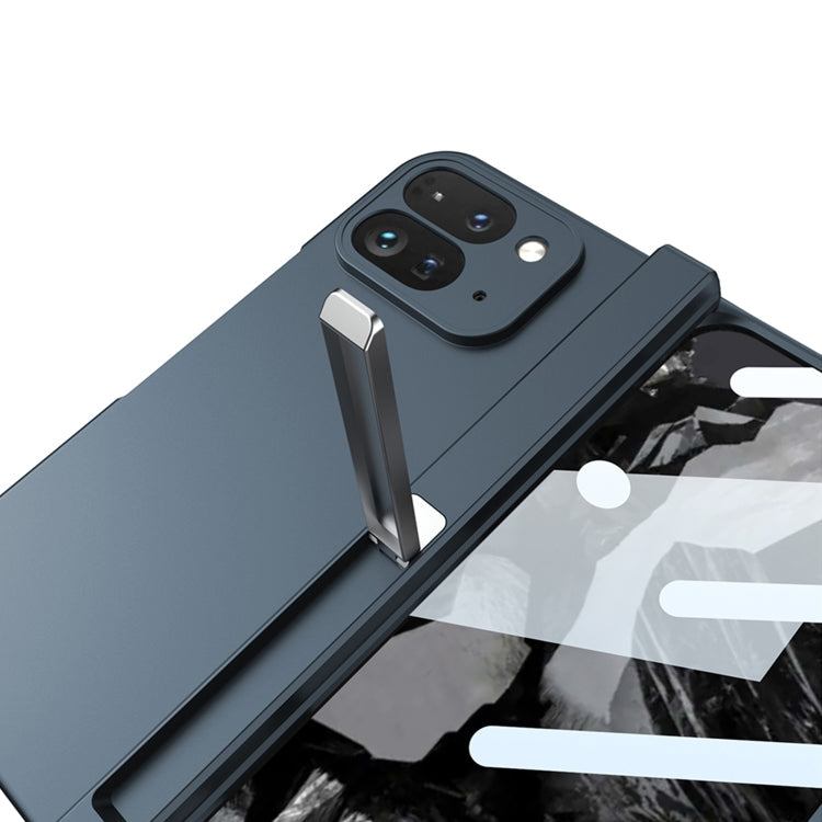For Google Pixel 9 Pro Fold GKK Integrated Fold Hinge Full Coverage Phone Case with Holder(Black)