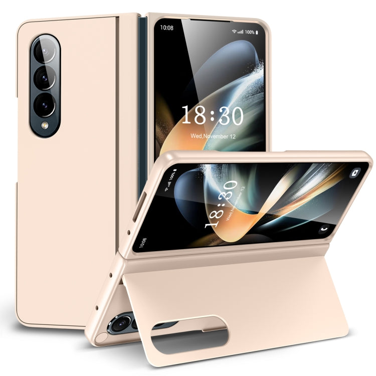 Skin Feel Fold Full Coverage Phone Case with Holder, For Samsung Galaxy Z Fold4, For Samsung Galaxy Z Fold3
