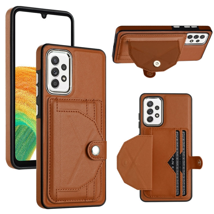 Shockproof Leather Phone Case with Card Holder, For Samsung Galaxy A23 4G / F23 5G / M23 5G, For Samsung Galaxy A53 5G, For Samsung Galaxy A73 5G, For Samsung Galaxy A33 5G