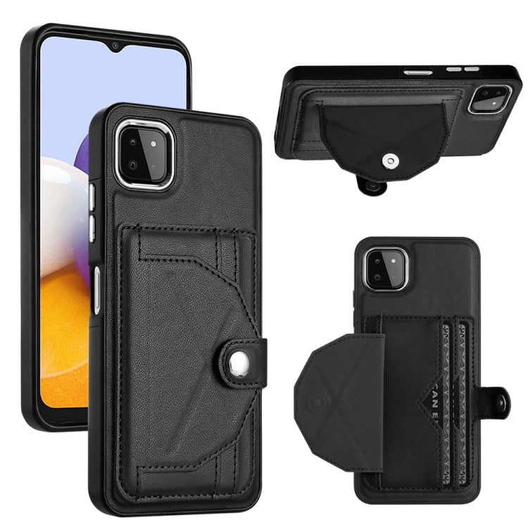 Shockproof Leather Phone Case with Card Holder, For Samsung Galaxy A22 5G, For Samsung Galaxy S21 FE 5G, For Samsung Galaxy A32 4G, For Samsung Galaxy A72 4G / A72 5G