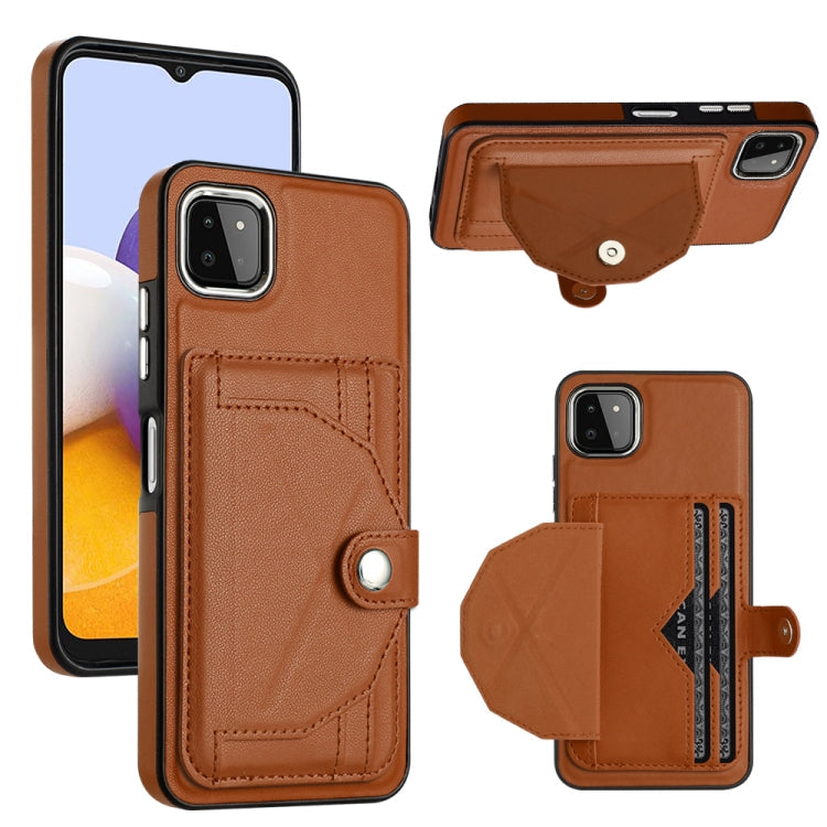 Shockproof Leather Phone Case with Card Holder, For Samsung Galaxy A22 5G, For Samsung Galaxy S21 FE 5G, For Samsung Galaxy A32 4G, For Samsung Galaxy A72 4G / A72 5G