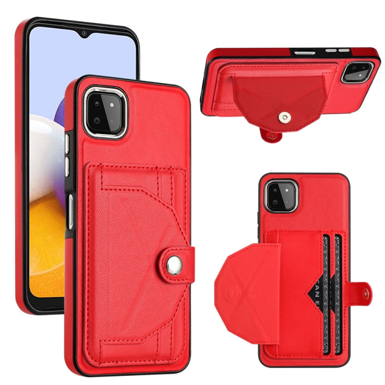 Shockproof Leather Phone Case with Card Holder, For Samsung Galaxy A22 5G, For Samsung Galaxy S21 FE 5G, For Samsung Galaxy A32 4G, For Samsung Galaxy A72 4G / A72 5G