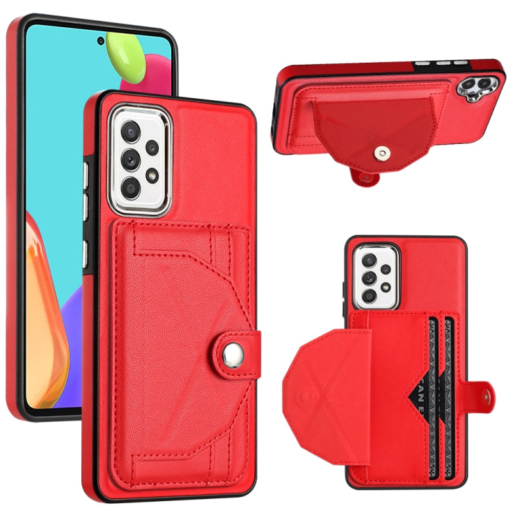 Shockproof Leather Phone Case with Card Holder, For Samsung Galaxy A22 5G, For Samsung Galaxy S21 FE 5G, For Samsung Galaxy A32 4G, For Samsung Galaxy A72 4G / A72 5G