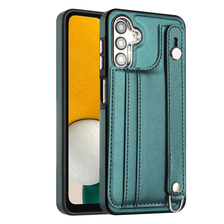 Shockproof Leather Phone Case with Wrist Strap, For Samsung Galaxy A04E / F04 / M04, For Samsung Galaxy A14 4G / A14 5G, For Samsung Galaxy A34 5G, For Samsung Galaxy A54 5G