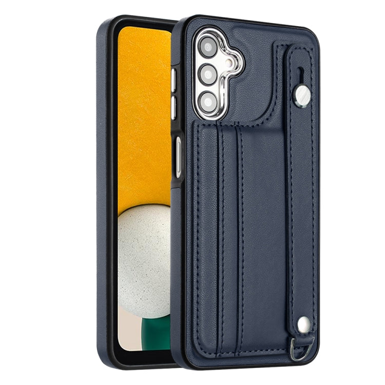 Shockproof Leather Phone Case with Wrist Strap, For Samsung Galaxy A04E / F04 / M04, For Samsung Galaxy A14 4G / A14 5G, For Samsung Galaxy A34 5G, For Samsung Galaxy A54 5G
