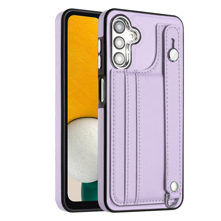 Shockproof Leather Phone Case with Wrist Strap, For Samsung Galaxy A04E / F04 / M04, For Samsung Galaxy A14 4G / A14 5G, For Samsung Galaxy A34 5G, For Samsung Galaxy A54 5G