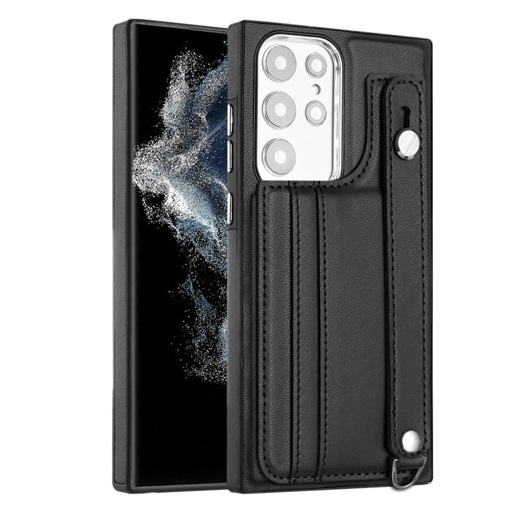Shockproof Leather Phone Case with Wrist Strap, For Samsung Galaxy S23 Ultra, For Samsung Galaxy S23, For Samsung Galaxy A04 4G, For Samsung Galaxy A13 5G / A04S / M13 5G