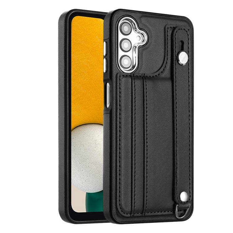 Shockproof Leather Phone Case with Wrist Strap, For Samsung Galaxy S23 Ultra, For Samsung Galaxy S23, For Samsung Galaxy A04 4G, For Samsung Galaxy A13 5G / A04S / M13 5G