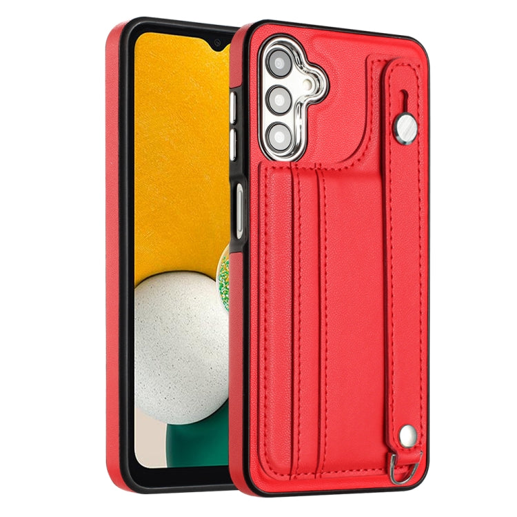 Shockproof Leather Phone Case with Wrist Strap, For Samsung Galaxy S23 Ultra, For Samsung Galaxy S23, For Samsung Galaxy A04 4G, For Samsung Galaxy A13 5G / A04S / M13 5G