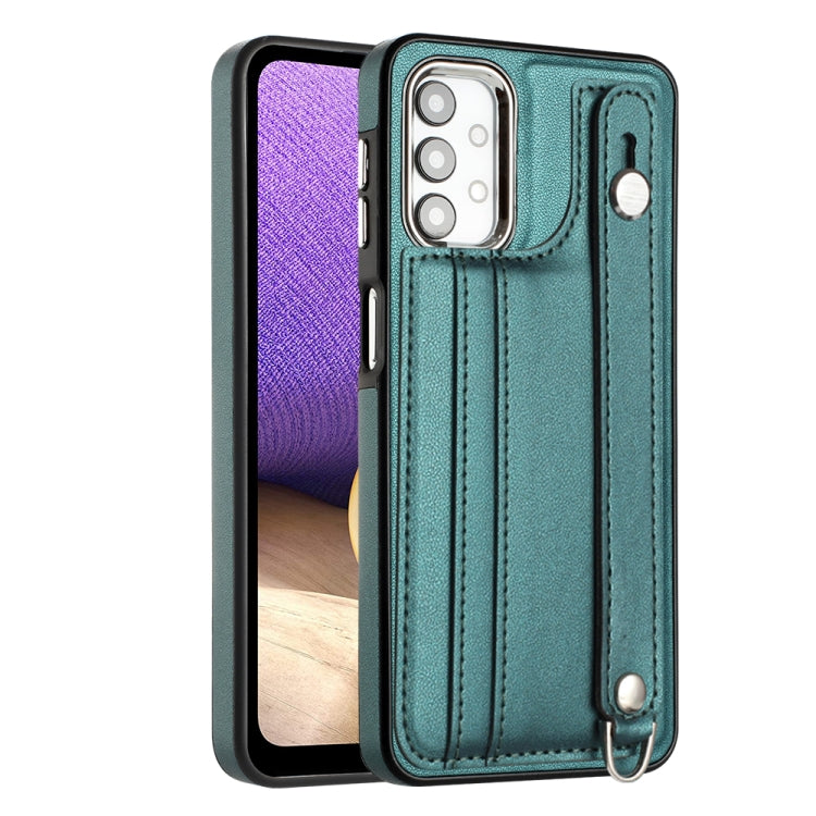 Shockproof Leather Phone Case with Wrist Strap, For Samsung Galaxy A13 4G, For Samsung Galaxy S22 Ultra 5G, For Samsung Galaxy S22+ 5G, For Samsung Galaxy S22 5G