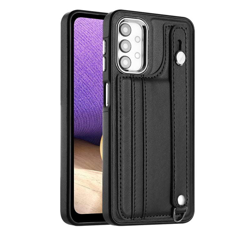 Shockproof Leather Phone Case with Wrist Strap, For Samsung Galaxy A13 4G, For Samsung Galaxy S22 Ultra 5G, For Samsung Galaxy S22+ 5G, For Samsung Galaxy S22 5G