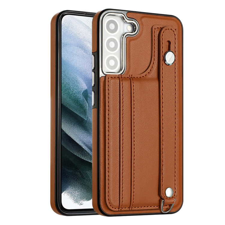 Shockproof Leather Phone Case with Wrist Strap, For Samsung Galaxy A13 4G, For Samsung Galaxy S22 Ultra 5G, For Samsung Galaxy S22+ 5G, For Samsung Galaxy S22 5G