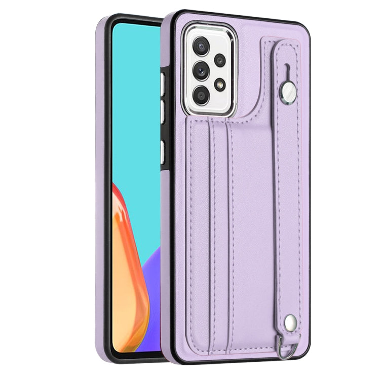 Shockproof Leather Phone Case with Wrist Strap, For Samsung Galaxy A52 4G / A52 5G, For Samsung Galaxy A12 4G / M12, For Samsung Galaxy A32 5G