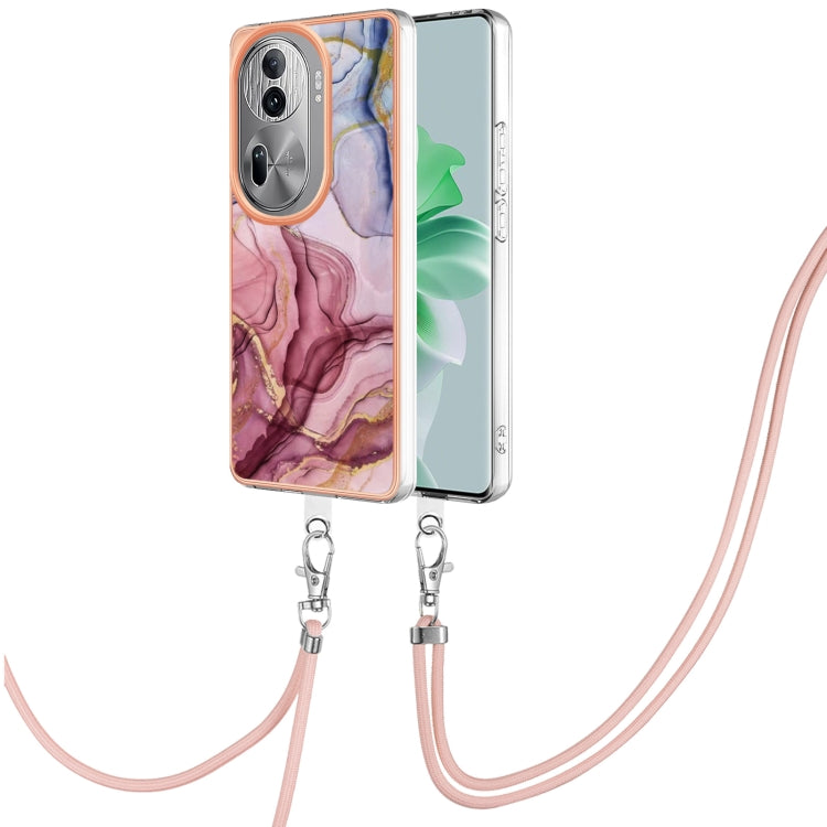 Electroplating Marble Dual-side IMD Phone Case with Lanyard, For OPPO Reno11 5G Global, For OPPO Reno11 Pro 5G Global, For OPPO A58 4G, For OPPO Reno10 5G Global