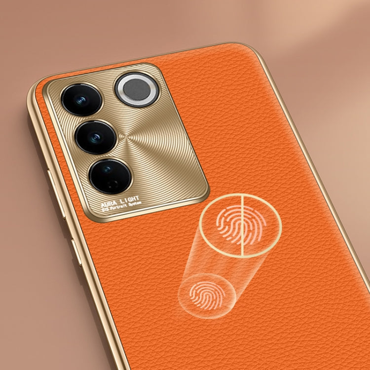Litchi Texture Genuine Leather Phone Case, For vivo X90 Pro, For vivo X90, For vivo X90 Pro+