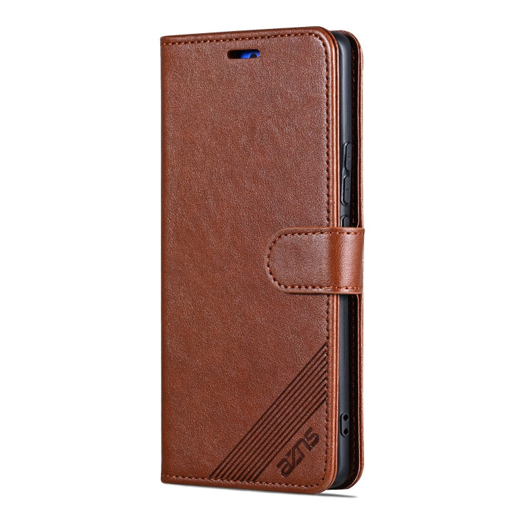 For Honor 90 GT AZNS Sheepskin Texture Flip Leather Phone Case(Brown)