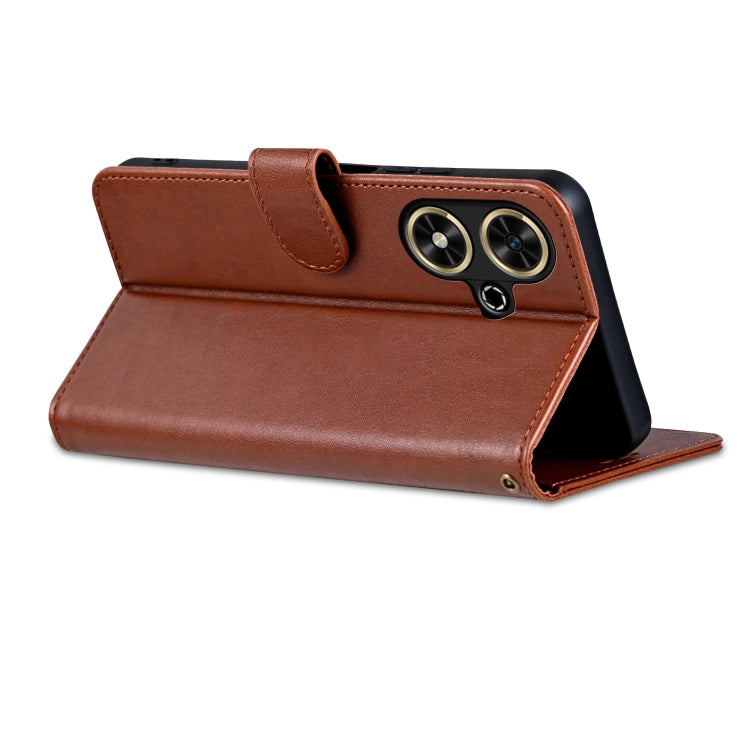 For Honor Play 50 / 50m 5G AZNS Sheepskin Texture Flip Leather Phone Case(Brown)