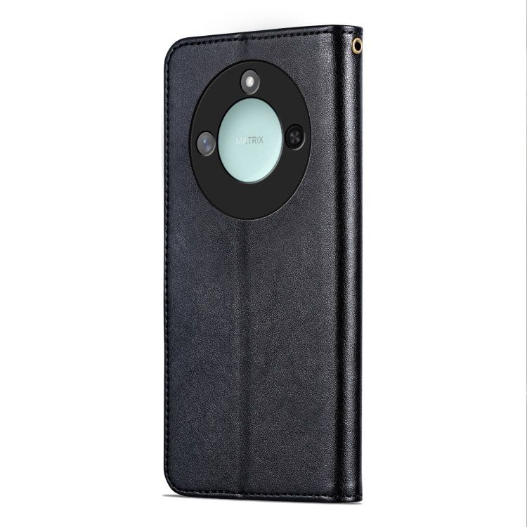 For Honor X60 AZNS Sheepskin Texture Flip Leather Phone Case(Black)