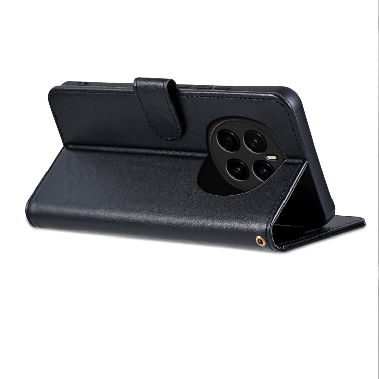 For Honor Magic7 AZNS Sheepskin Texture Flip Leather Phone Case(Black)