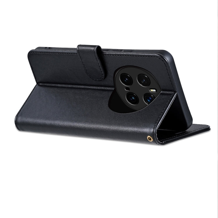 For Honor Magic7 Pro AZNS Sheepskin Texture Flip Leather Phone Case(Black)