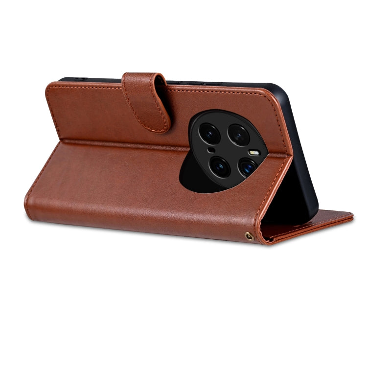 For Honor Magic7 Pro AZNS Sheepskin Texture Flip Leather Phone Case(Brown)