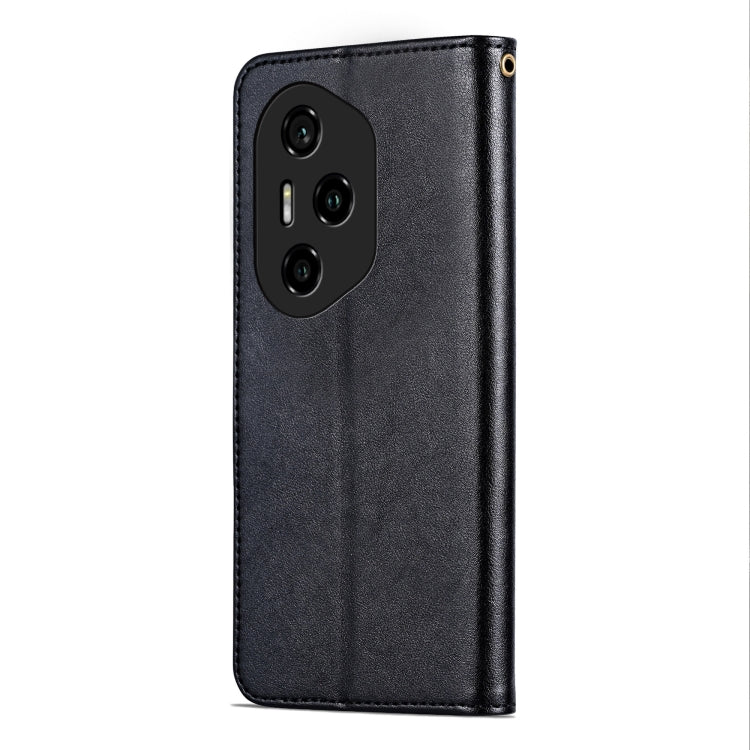 For Honor 300 Pro AZNS Sheepskin Texture Flip Leather Phone Case(Black)