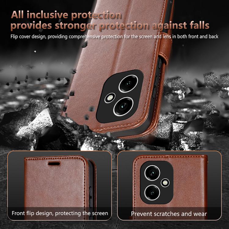 For Honor 400 Global 156.5mm AZNS Sheepskin Texture Flip Leather Phone Case(Red)