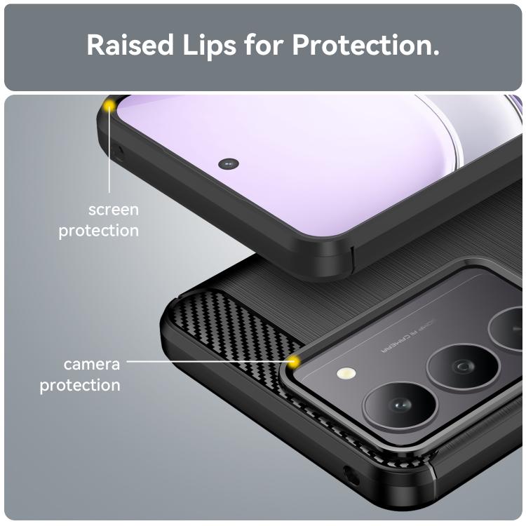 Carbon Fiber Brushed Texture TPU Phone Case, For Realme C75, For Realme GT 7 Pro, For Realme P1 Speed, For Realme 13 Pro 5G, For Realme 13 Pro+ 5G, For Realme GT 6, For Realme C61, For Realme C63