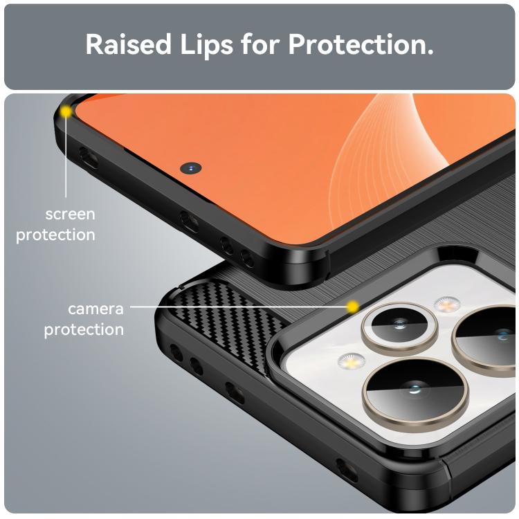 Carbon Fiber Brushed Texture TPU Phone Case, For Realme 15 Pro 5G, For Realme 15 5G, For Realme V70S, For Realme V70, For Realme C75x, For Realme 14x India, For Realme 14x 5G, For Realme V60 Pro