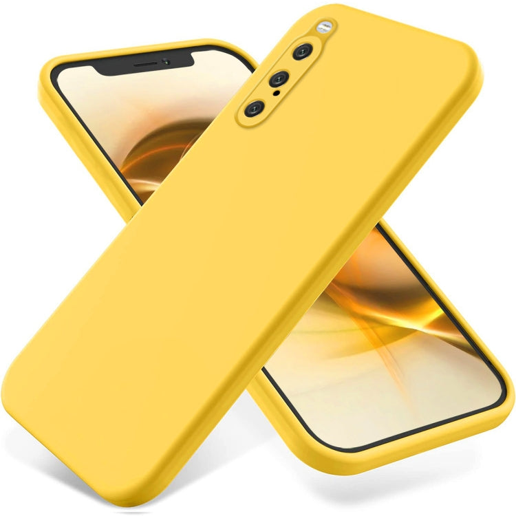 Solid Color Liquid Silicone Dropproof Full Coverage Phone Case, For Sony Xperia 10 V