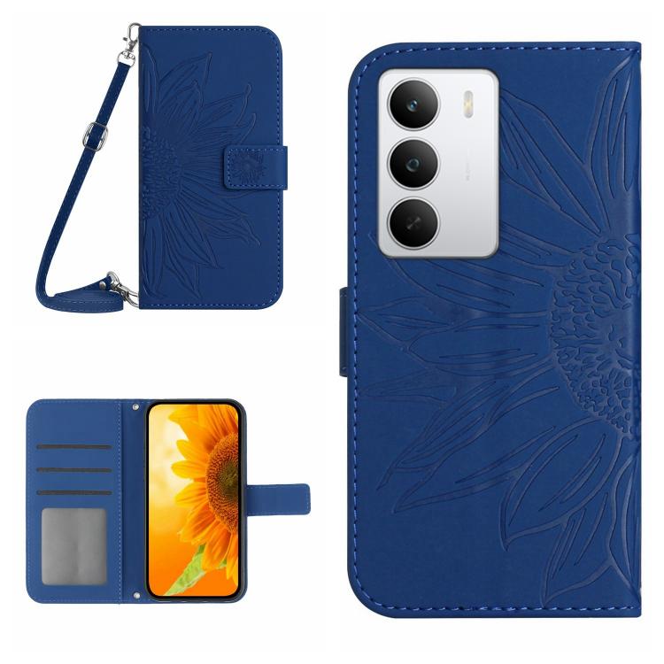 Skin Feel Sun Flower Embossed Flip Leather Phone Case with Lanyard, For Realme C71 4G, For Realme C75 5G