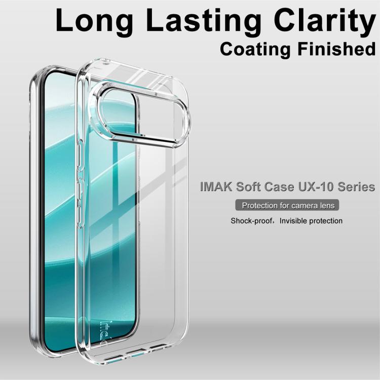 For Google Pixel 10 / Pixel 10 Pro IMAK UX-10 Series Transparent Shockproof TPU Phone Case(Transparent)
