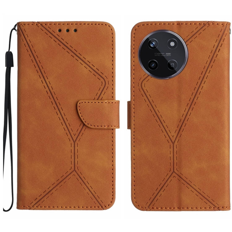 Stitching Embossed Leather Phone Case, For Realme 11 5G Global, For Realme C53, For Realme 11 4G Global, For Realme C65 4G