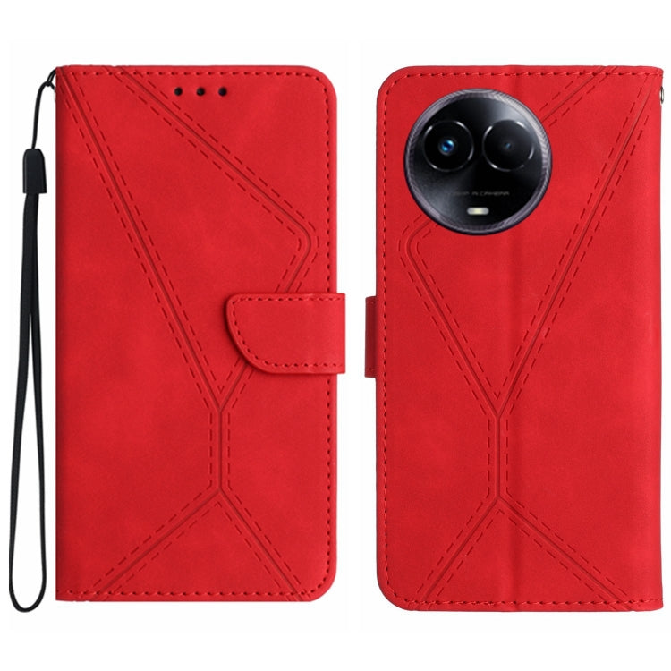 Stitching Embossed Leather Phone Case, For Realme 11 5G Global, For Realme C53, For Realme 11 4G Global, For Realme C65 4G