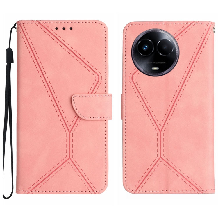 Stitching Embossed Leather Phone Case, For Realme 11 5G Global, For Realme C53, For Realme 11 4G Global, For Realme C65 4G