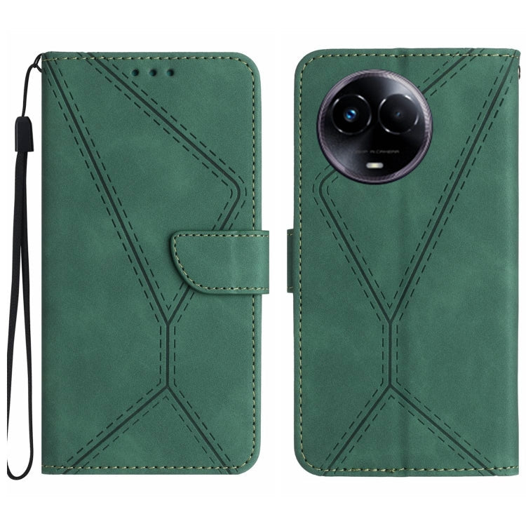 Stitching Embossed Leather Phone Case, For Realme 11 5G Global, For Realme C53, For Realme 11 4G Global, For Realme C65 4G