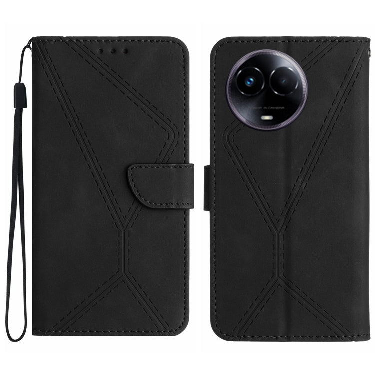 Stitching Embossed Leather Phone Case, For Realme 11 5G Global, For Realme C53, For Realme 11 4G Global, For Realme C65 4G